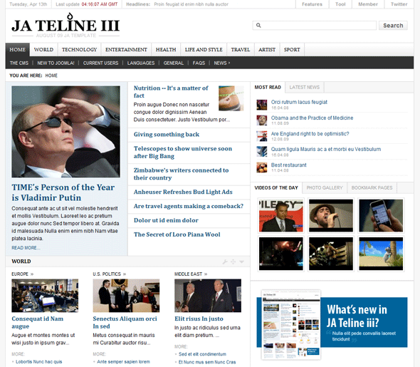 ja teline wordpress theme