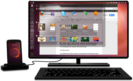 Ubuntu Phone Docked